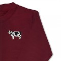 Kids Dairy Cow Jumper - Black Embroidery