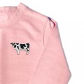 Kids Dairy Cow Jumper - Black Embroidery