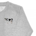 Kids Dairy Cow Jumper - Black Embroidery