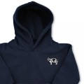 Organic Kids Dairy Cow Hoodie - Black Embroidery