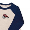 Baby Boys Tractor T Shirt - red embroidery