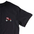 Organic Kids Tractor T Shirt - Red Embroidery