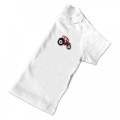 Baby Boys Organic Tractor T Shirt - Red Embroidery