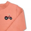 Kids Vintage Tractor Jumper - Red Embroidery