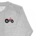 Kids Vintage Tractor Jumper - Red Embroidery