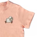 Organic Baby Kids Sheep T Shirt - Embroidery No 1
