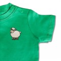 Organic Baby Kids Sheep T Shirt - Embroidery No 3