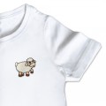 Organic Kids Sheep T Shirt - Embroidery No 4