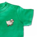 Organic Baby Kids Sheep T Shirt - Embroidery No 4