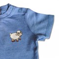 Organic Baby Kids Sheep T Shirt - Embroidery No 4