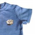 Organic Baby Kids Sheep T Shirt - Embroidery No 6