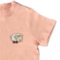 Organic Baby Kids Sheep T Shirt - Embroidery No 6