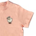 Organic Baby Kids Sheep T Shirt - Embroidery No 7