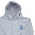 Organic Kids Dinosaur Hoodie - Sky Blue Embroidery