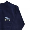 Girls Tractor Jumper - Sky Blue Embroidery