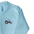 Girls Tractor Jumper - Sky Blue Embroidery