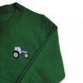 Girls Tractor Jumper - Sky Blue Embroidery