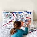 Eat Sleep Doodle's Pillow Case - Space