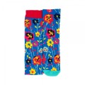 Squelch Funky Flowers Adult Welly Sock