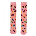 Squelch Pink Leopard Tot Welly Sock 6-8 Years