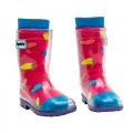 Squelch Pink Heart Tot Welly Sock 3-6 Years