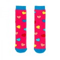 Squelch Pink Heart Tot Welly Sock 3-6 Years