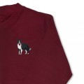 Standing Border Collie Jumper - Black Embroidery
