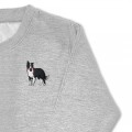 Standing Border Collie Jumper - Black Embroidery