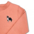 Standing Border Collie Jumper - Black Embroidery