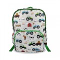 Green Tractor Backpack School Set
