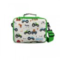 Green Tractor Backpack School Set