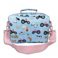 Girls Blue Tractor Lunch Box