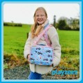 Girls Blue Tractor Lunch Box