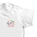 Baby Girls Unicorn T Shirt - White Embroidery