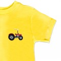 Organic Kids Vintage Tractor T Shirt - Red Embroidery