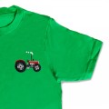 Organic Kids Vintage Tractor T Shirt - Red Embroidery