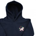 Organic Kids Unicorn Hoodie - White Embroidery