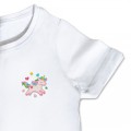 Organic Kids Unicorn T Shirt - White Embroidery