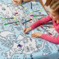 Eat Sleep Doodle's World Map Colour in Table Cloth