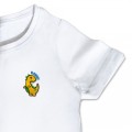 Organic Kids Dinosaur T Shirt - Yellow Embroidery