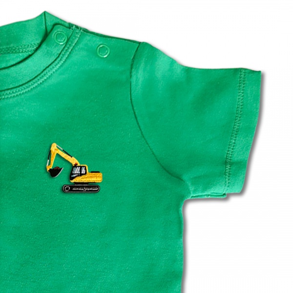 Baby Boys Digger T Shirt - Yellow Embroidery