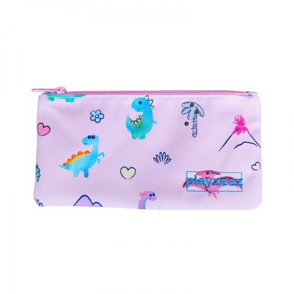 Girls Dinosaur Pencil Case - blush pink