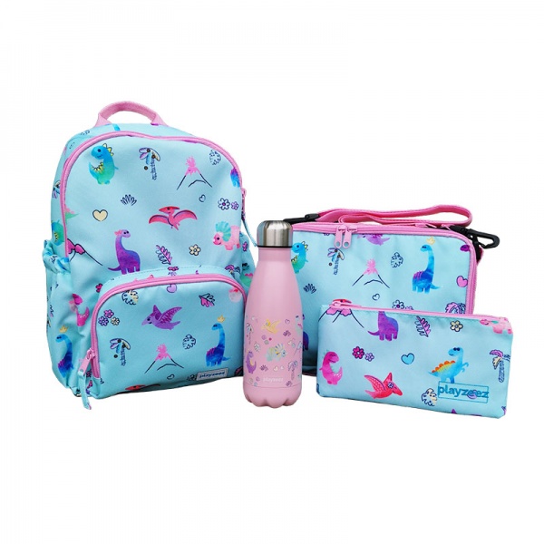 Girls Dinosaur Backpack - Back to School Set Seafoam