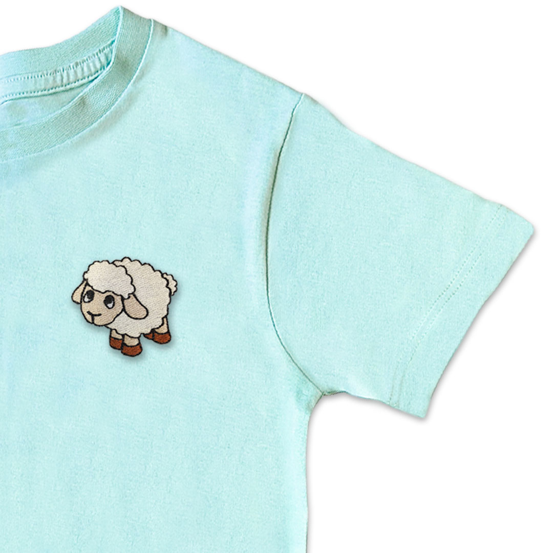 Organic Kids Sheep T Shirt - Embroidery No 2