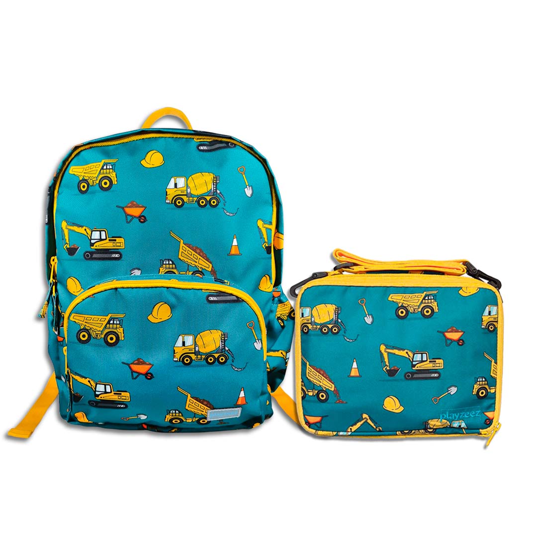 Boys Large Digger Backpack - Back to School Twin Set