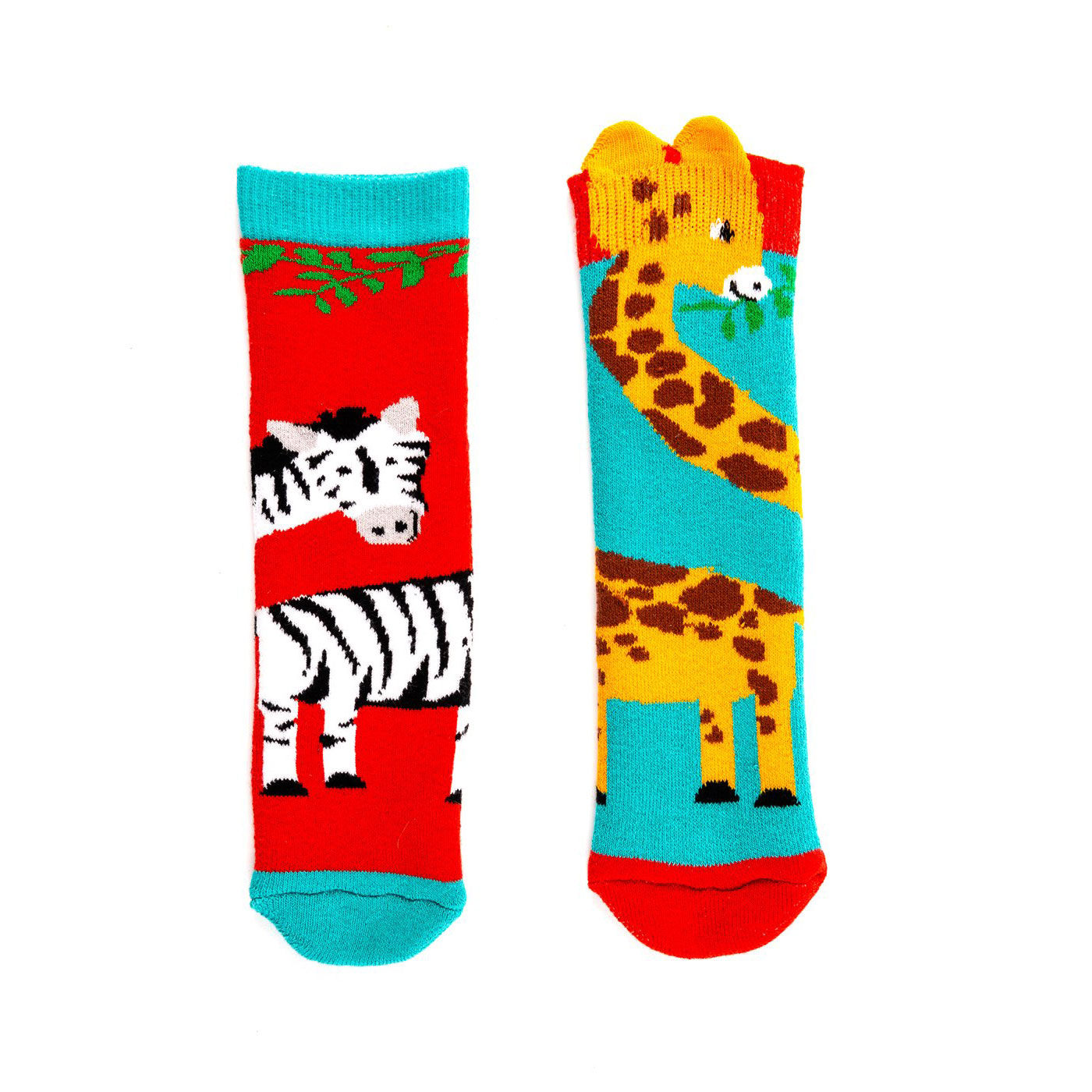 Squelch Giraffe and Zebra Tot Welly Sock 3-6 Years