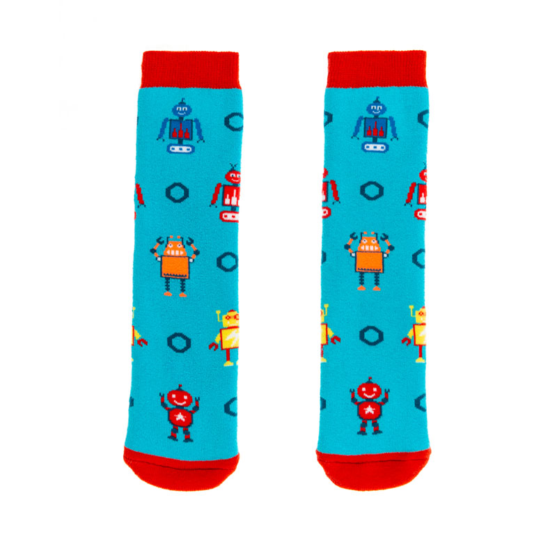 Squelch Robots Minis Welly Sock 3-6 Years