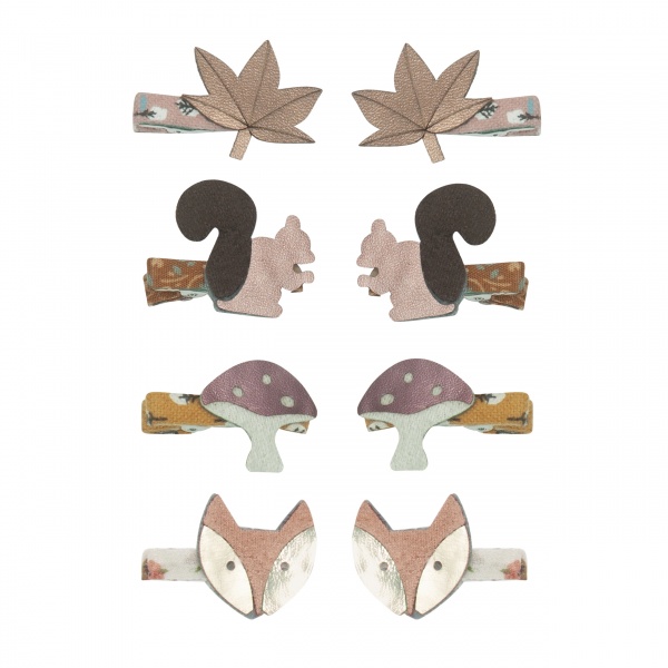 Mimi & Lula Woodland Mini Clic Clac Hair Clips
