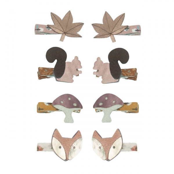 Mimi & Lula Woodland Mini Clic Clac Hair Clips