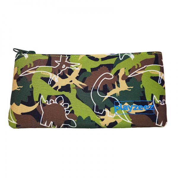 Playzeez Kids Dinosaur Pencil Case - Camouflage